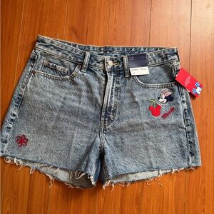Old Navy Women's Blue Jean Shorts with Embroidered Details